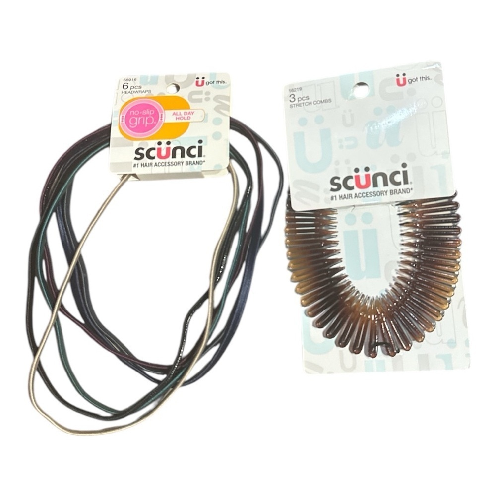 Scünci Headwraps (6-Pack) & Stretch Combs (3-Pack) Set | NWT